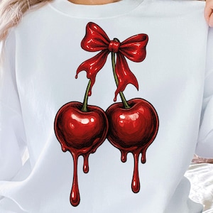 Cherry Coquette Bow Png, Valentines Day Coquette Png, Valentines Png, Cherry Bow Png, Valentines Bow Png, Love You Cherry Much Png