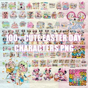 Mouse And Friend Happy Easter Png, Mickey and friends Easter Png Bundle, Happy Easter Png, Instant Digital Download, Easter Cartoon Png, Png