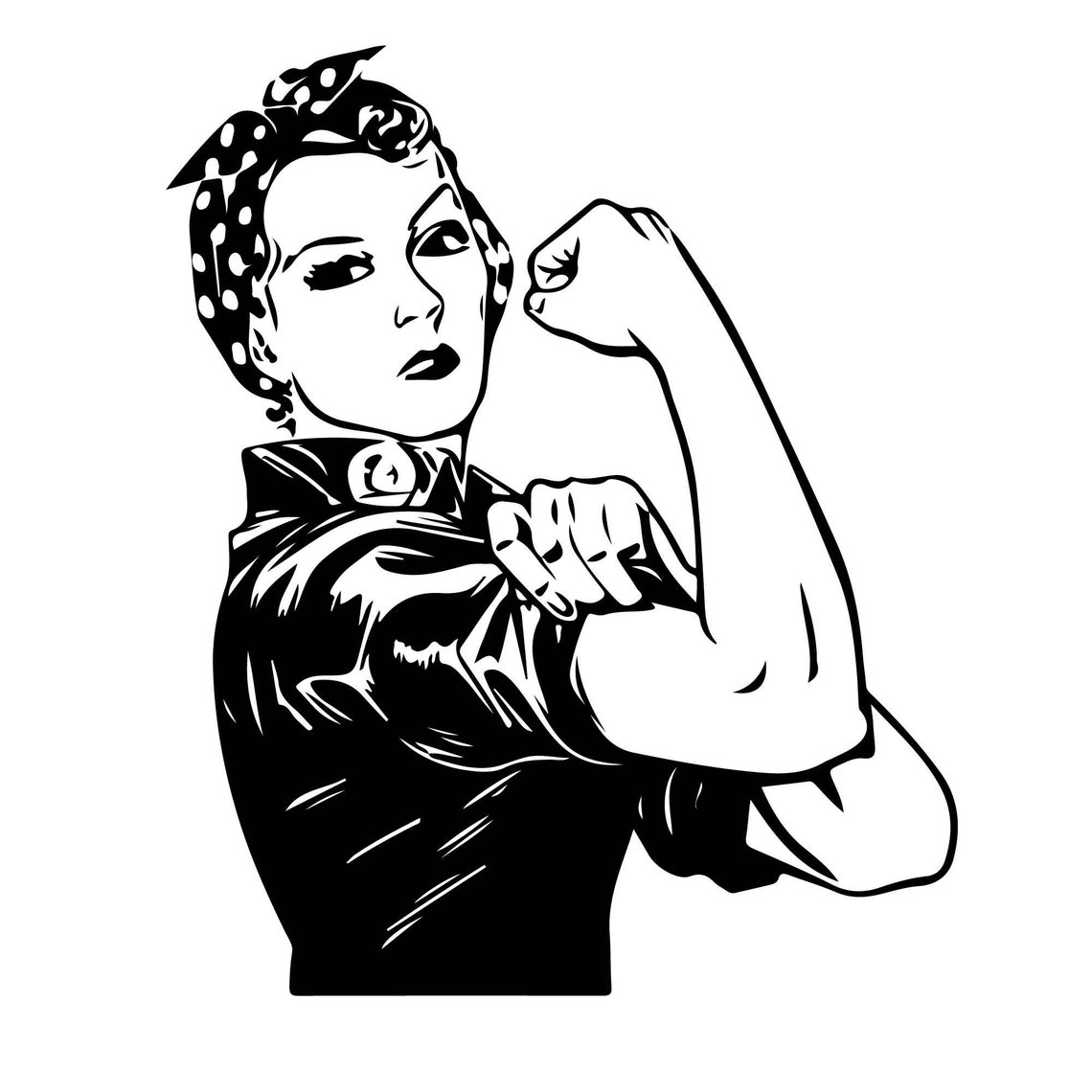 Rosie the Riveter SVG Design Woman Power Svg Files for Etsy