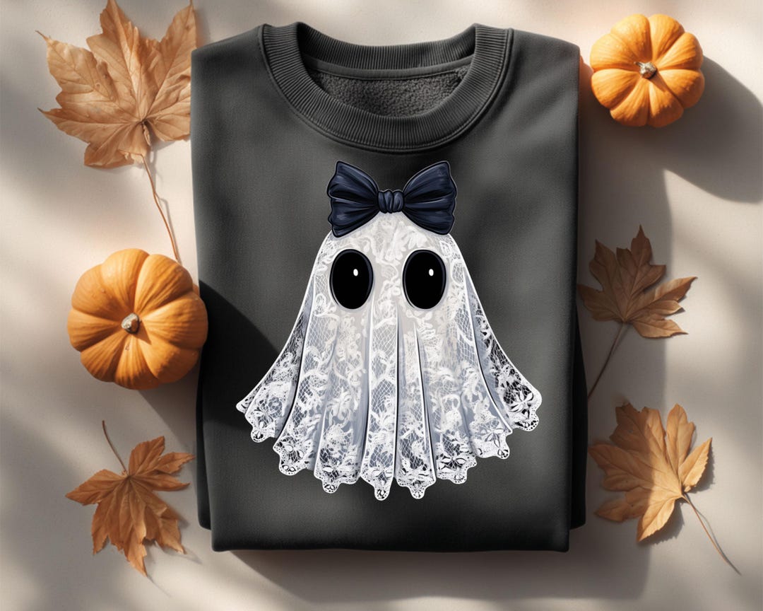 3 Cute Lace Ghost Png, Boo in Boojee, Halloween Boo Lace Bow Png ...