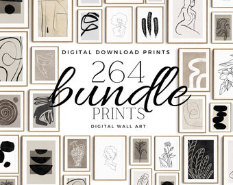 Modern Abstract Printable Mid Century Art For Framing Neutral Boho Bundle Gallery Wall Posters Office Wall Decor