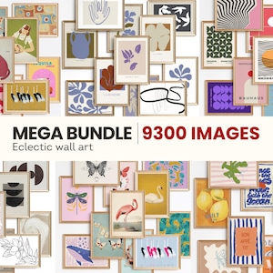 9,300+ Mega Bundle Wandkunst, Galerie Wandkunst, druckbare Wandkunst, Eklektisches Galerie-Set, trendige Drucke, digitaler Download