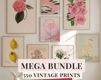 Nursery Wall Art bundle 550 Images Cottage Decor Nursery Prints Vintage Children’s Room Decor Wall Art Girls Room Art Digital Download GB1