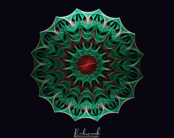 Large Mandala Wall Art Spa Decor Wellness Center Sacred Geometry Light Art UV Glow Relaxing Modern Wall Decor Handcrafted Luxury Artwork