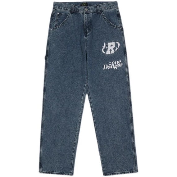 Studied Hyper Fashion Embroidered Jeans Oversized Baggy Y2k Print 