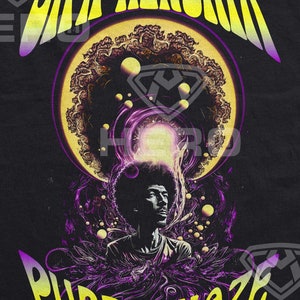 Jimmy Hendrix classico Camicia Retro band image James Carter cantante cantautore artista Jimmy Hendrix purple Haze chitarrista image Indumenti scuri