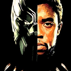 Archivo de descarga instantánea de Black Panther Black Panther Print Ready Png Wakanda Forever Descargar archivo para prendas oscuras