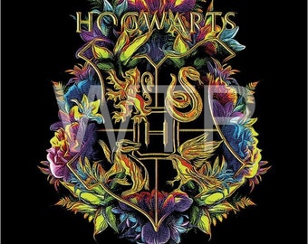 Famous children’s stories Enchanted school with you magicians digital download file Harry at Wizzard school inspiration Dtf dark garments