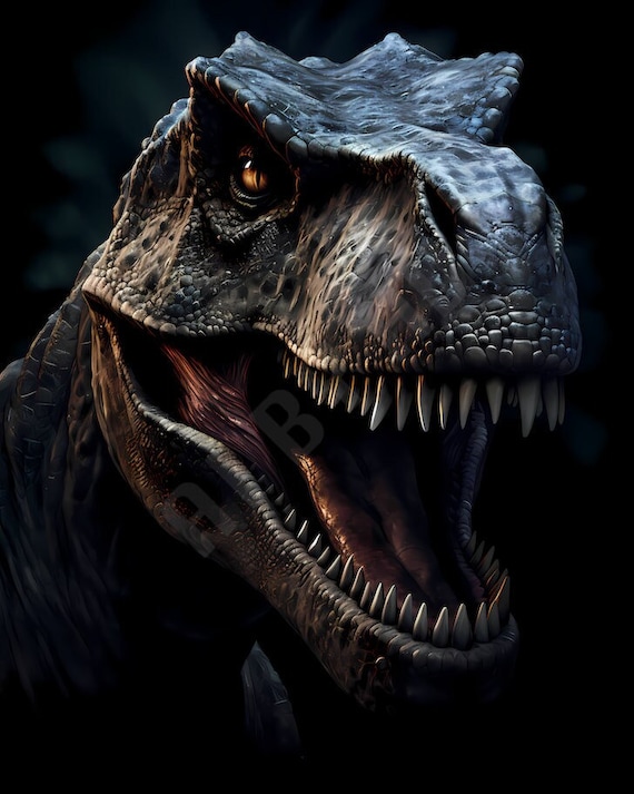 T-REX #1, Digital Art Print, AI Generated, Wall Art, AI Art