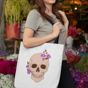 Totenkopf Tote Bag | Einkaufstasche | Reisetasche | Pool-Tasche | Strandtasche | Totenkopf