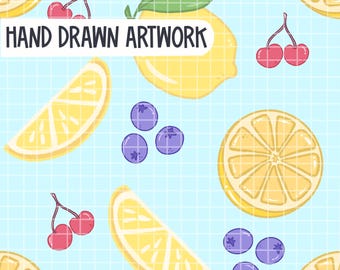 Lemonade Stand Seamless Pattern
