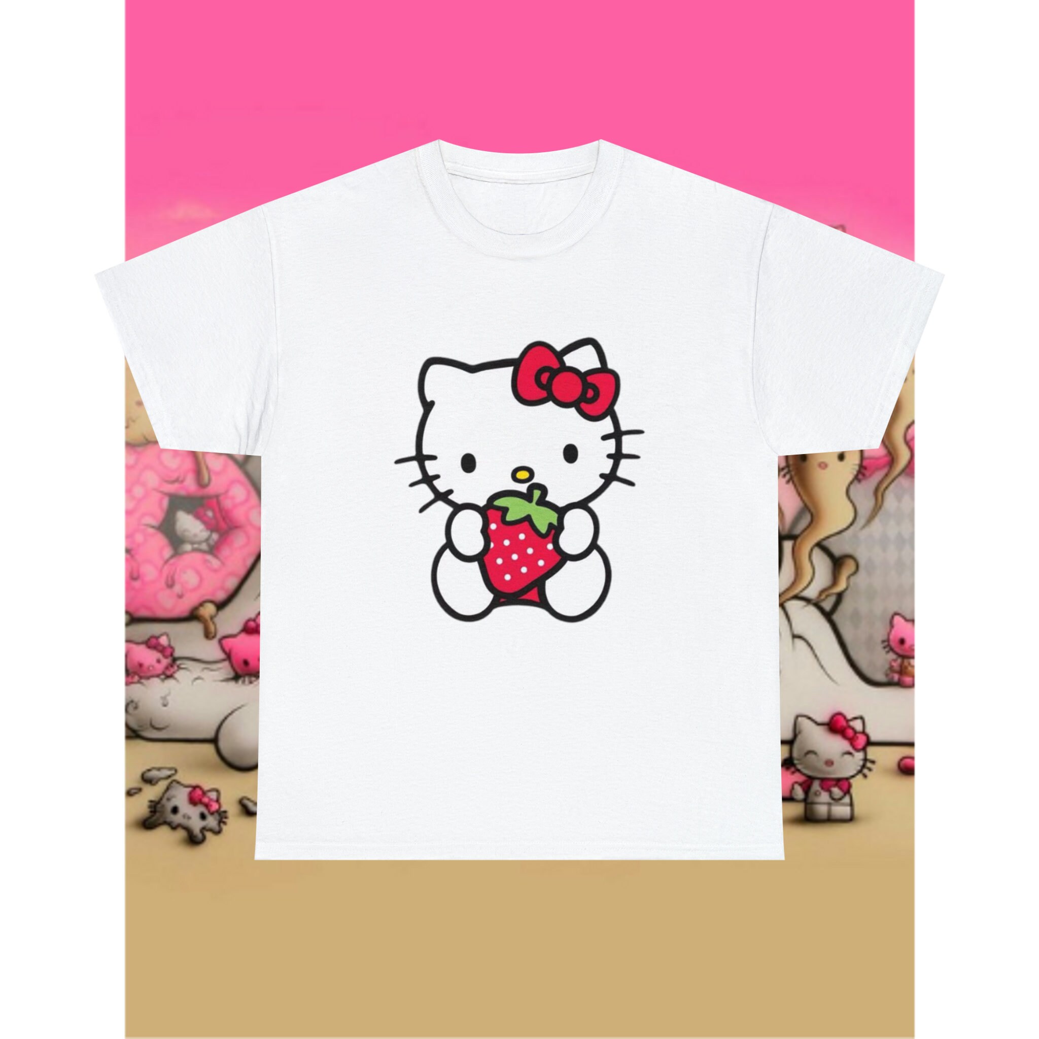 Hello Kitty Shirt, Kawaii Kitty Tee, Cute Kitty Gift, Birthday Party