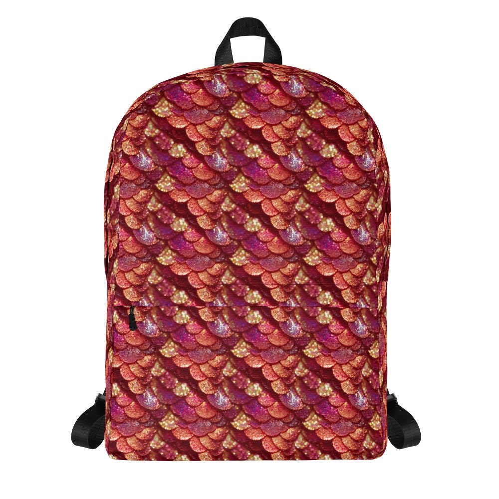 Dragonscale Backpack, Dragon Mermaid Scales, Back to School Book Bag