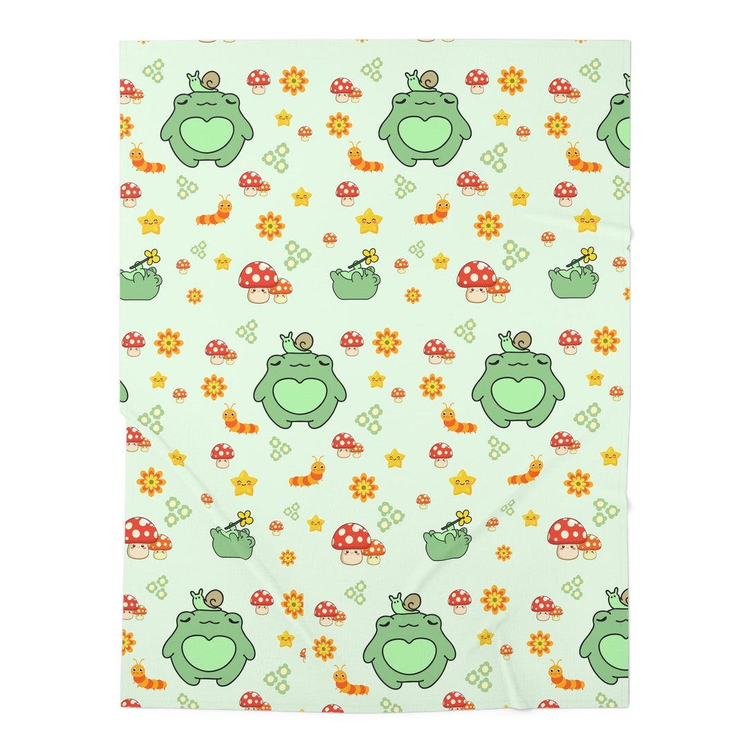 Cute Frog Mushroom Baby Swaddle Blanket Adorable for Precious Etsy