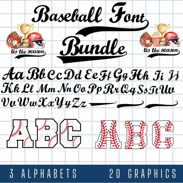 Baseball Font Bundle SVG, Tis the Season Baseball, Baseball Ssublimation, Baseball png Baseball Lover, Baseball Cliparts