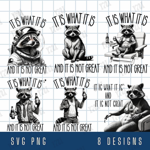 It Is What It Is and It Is Not Great PNG SVG, Raccoon Funny Animal Graphics, Digital Download, Opossum Svg, sublimation design