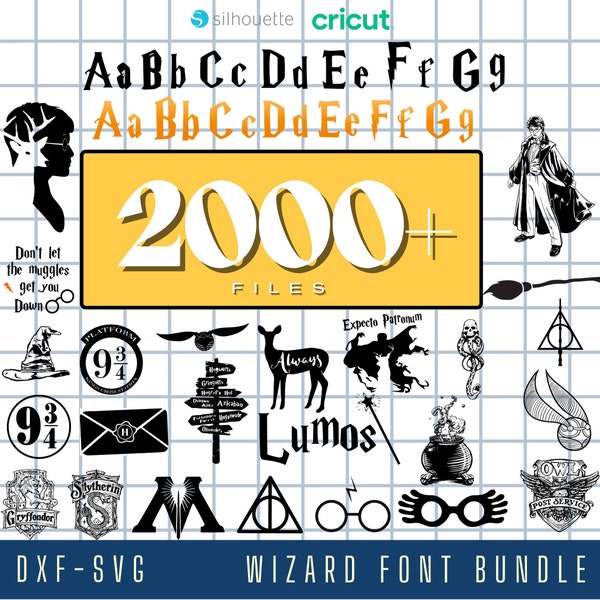 Wizard Font Mega Bundle,  Wwizard World SVG Mega Bundle, Always Svg , Wizard Font