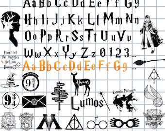 Wizard lettertype Mega bundel, Wizard World SVG Mega bundel, altijd Svg, Wizard lettertype