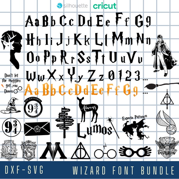 Wizard Font Mega Bundle,  Wwizard World SVG Mega Bundle, Always Svg , Wizard Font