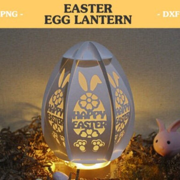 Easter egg lantern cutting file cutting file for cutting machines or scissors SVG file, including video instructions Easter,digital download