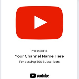 Youtube Play Button White canva Template Digital Download - Etsy