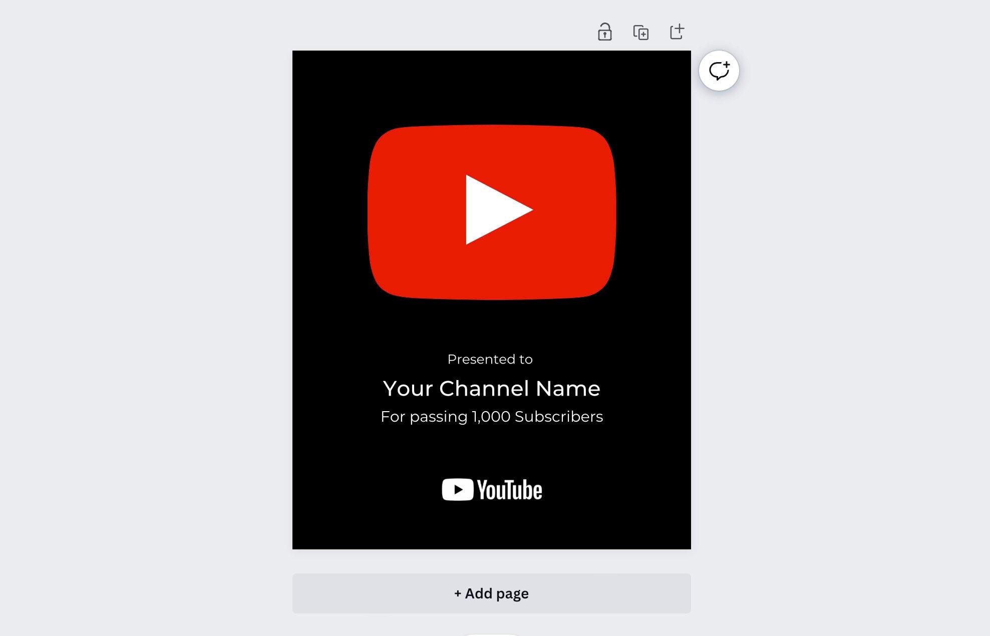 Youtube Play Button Black canva Template Digital Download - Etsy