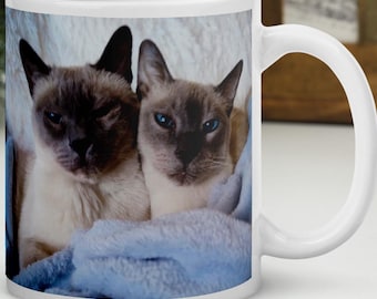 Siamese Purring Cat Coffee Mug