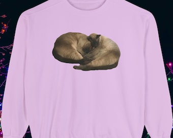 Cozy Siamese Cat Premium Sweatshirt, Cat Lover Gift