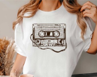 90s Nostalgia Music Lover Gift - Retro Cassette Tape T-Shirt