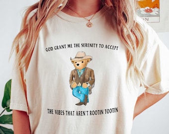 Western Cowboy Raccoon Shirt God Grant Me Trash Panda Graphic Tee