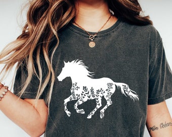 Horse Shirt | Tshirt Gift For Horse Lower | Country Shirt | Gift For Her | Horse Lover Gift | Farmer Shirt | Comfort Colors BB125