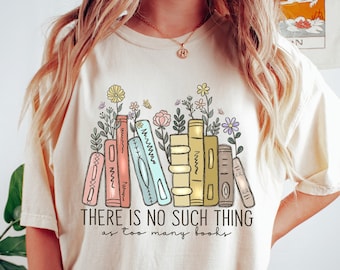 Wildflower Book Lover Shirt - Botanical Reading Tee