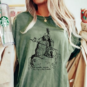 Cat Shirt | Cat Playing Violin Shirt | Cat Fiddle Shirt | Music Tee | Graphic T Shirts | Comfort Colors Shirt
