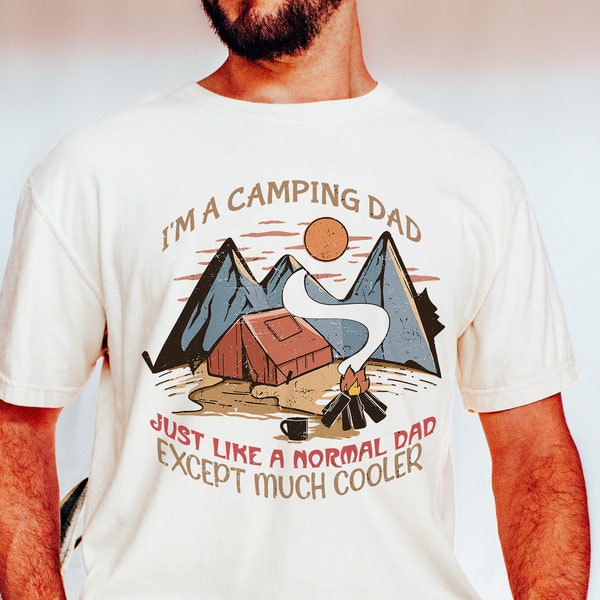 Comfort Colors Camping Dad Shirt - I'm a Camping Dad Shirt - Mens Camper Shirt - Camping Graphic Tee