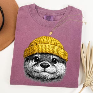 Vintage 90s Otter Shirt - Retro Sea Otter Graphic Tee - Nature Aesthetic image 8