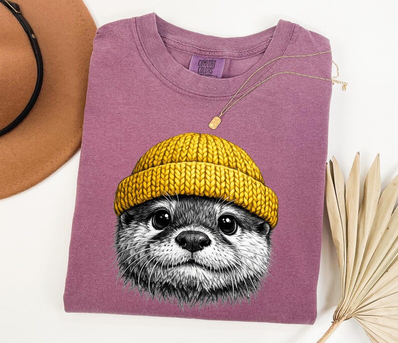Vintage 90s Otter Shirt - Retro Sea Otter Graphic Tee - Nature Aesthetic image 8