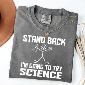 Retro Science Teacher Shirt - Comfort Colors Biology Chemistry Physics Tee imagen 1