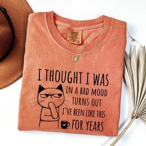 Funny Grumpy Cat Shirt: Sarcastic Introvert Tee - Comfort Colors