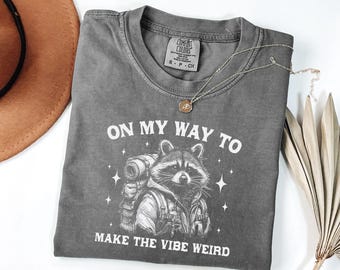 Comfort Colors Raccoon T-Shirt: Funny Animal Graphic Tee