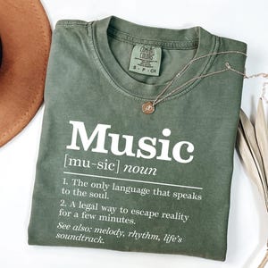 Comfort Colors Shirt Music Tshirts ,Music Lovers Tee, Gift for Musicians, Aesthetic Music Shirt, Soulful Music Tee