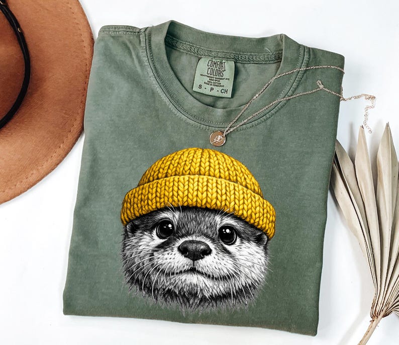 Vintage 90s Otter Shirt - Retro Sea Otter Graphic Tee - Nature Aesthetic image 5
