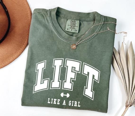 Lift Like a Girl Shirt | Retro Women's Weightlifting Tee | Oversized Gym Pump Cover