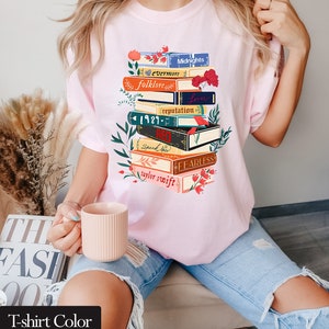 Vintage Inspired Concert Tour Books Comfort Colors T-shirt Albums As Books Shirt for Music Lover Gift Tee image 8