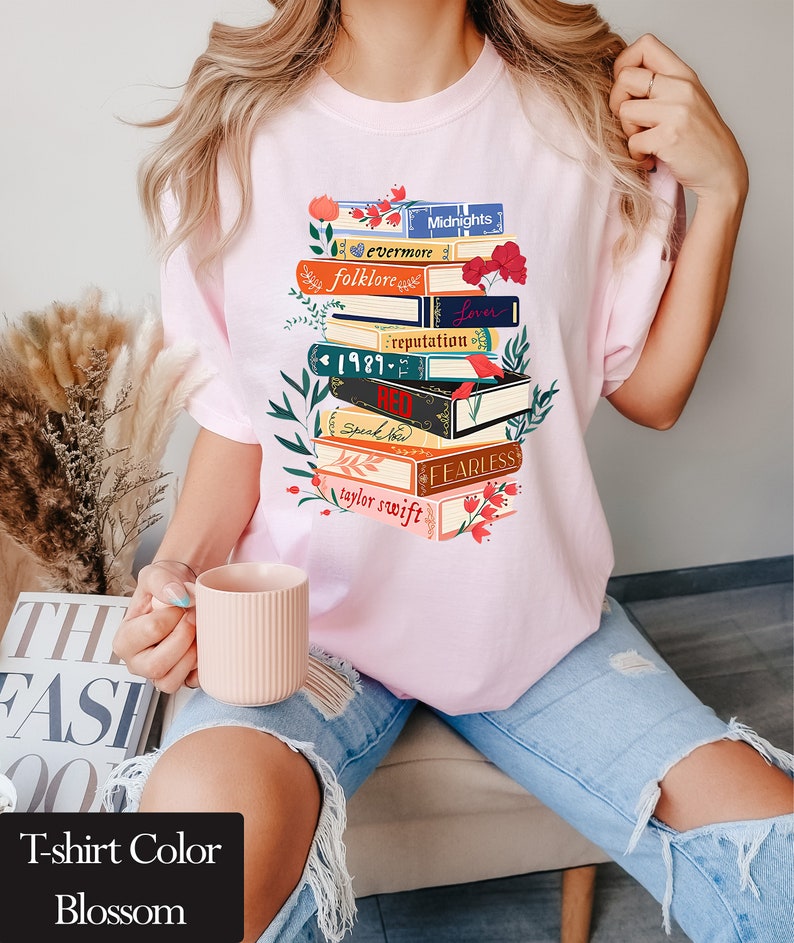 Vintage Inspired Concert Tour Books Comfort Colors T-shirt Albums As Books Shirt for Music Lover Gift Tee image 8