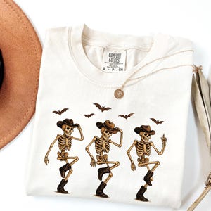 Cowboy Skeleton Halloween Shirt: Western Spooky Season Tee