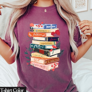 Vintage Inspired Concert Tour Books Comfort Colors T-shirt Albums As Books Shirt for Music Lover Gift Tee image 4