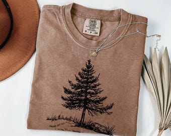 Vintage Pine Tree Shirt | Granola Girl Forest Tee | Nature Lover Gift