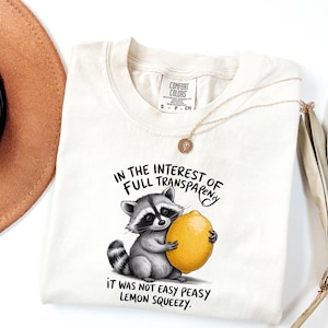 Funny Raccoon Meme Tee - Comfort Colors Sarcastic Shirt