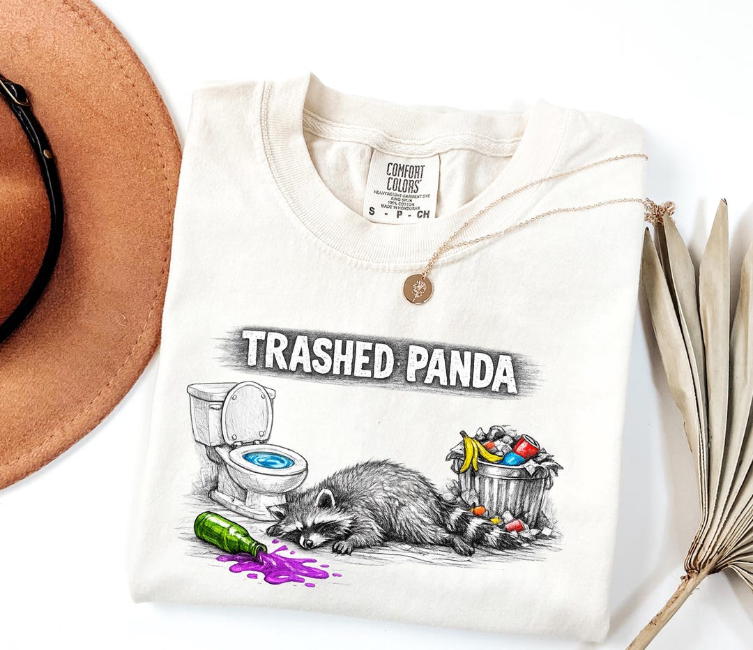 Trashed Panda Trashed Panda Shirt - Funny Drunk Raccoon Meme Tee - Etsy