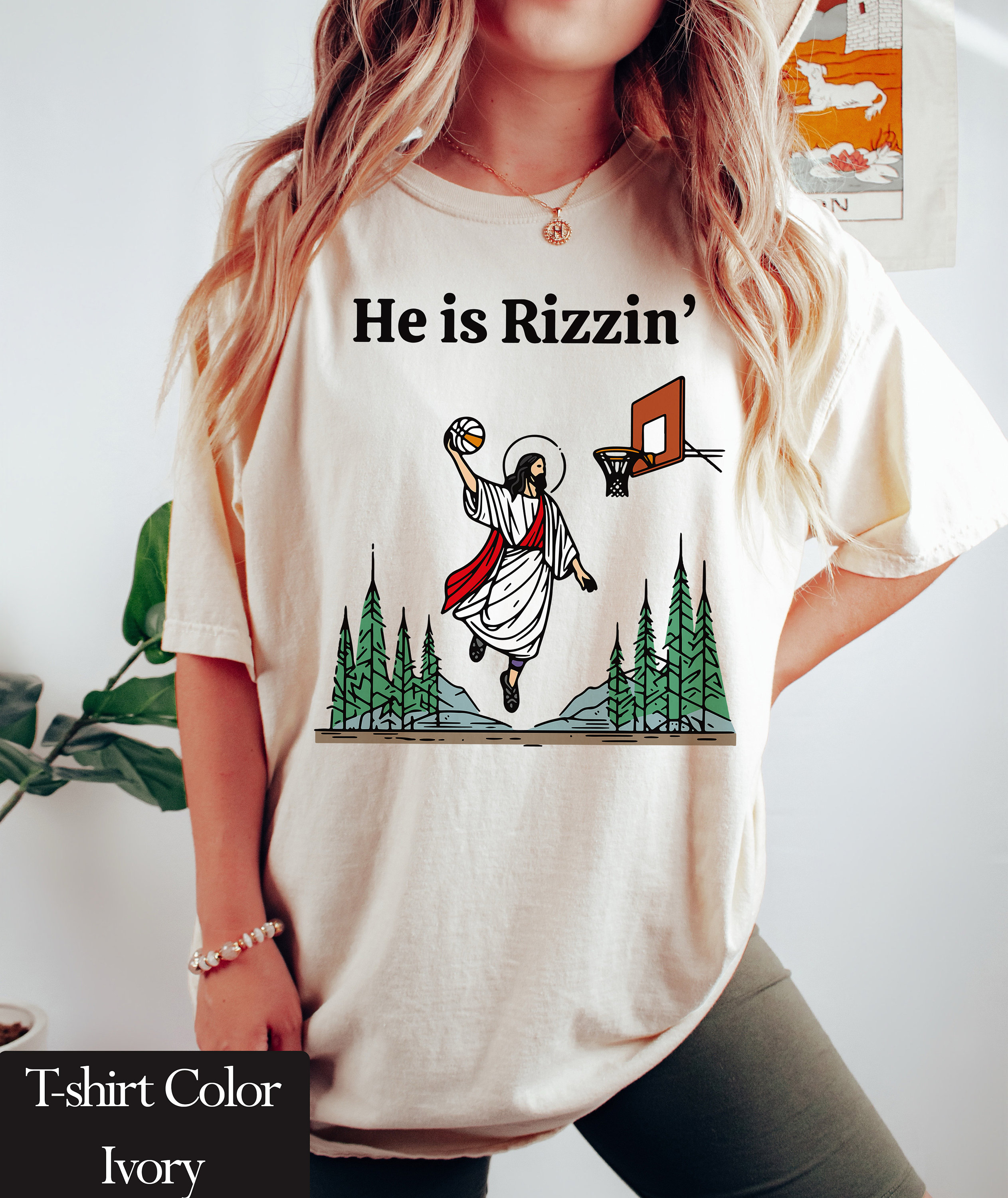 Jesus Rizzler He is Rizzin Shirt - Funny Easter Christian Meme Tee - Gen Z Jesus ...